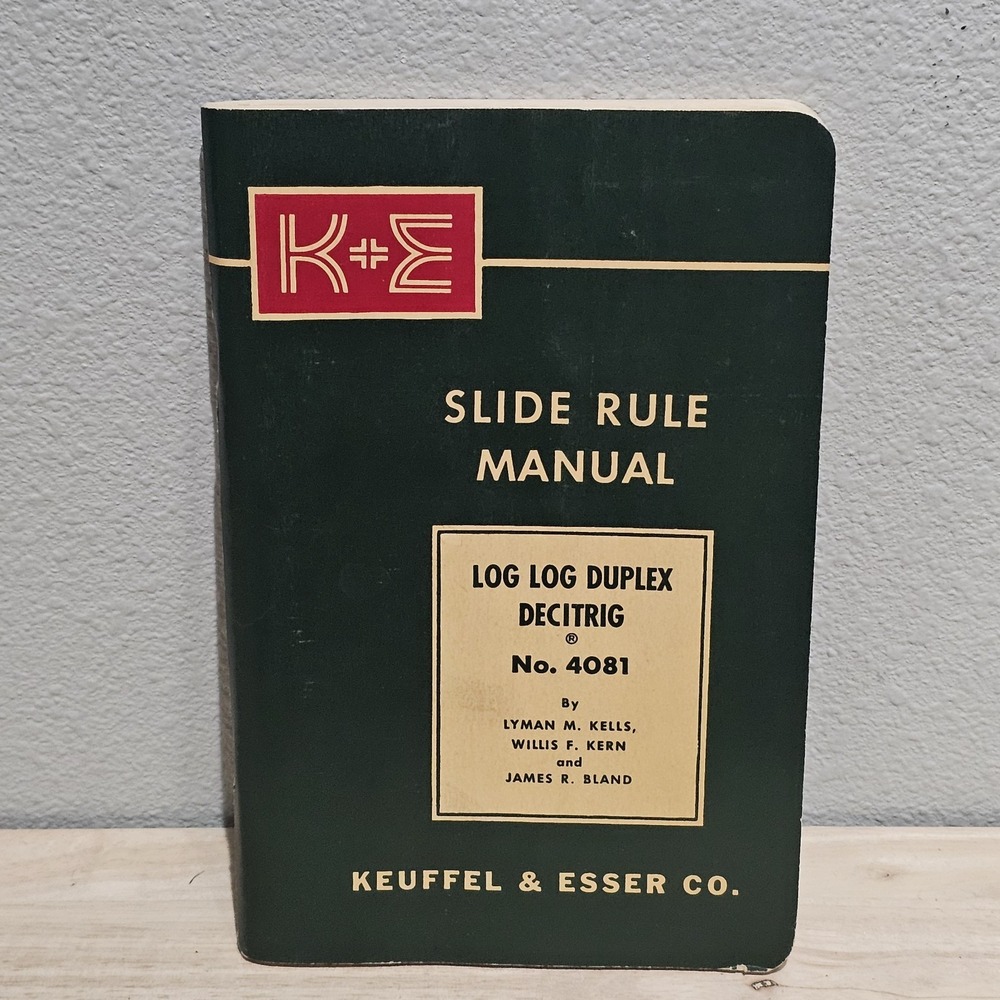 K&E No. 4081 Log Log Duplex Decitrig Slide Rule Manual 1955 Keuffel Esser